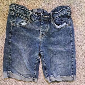 Blue Denim Cutoff Shorts